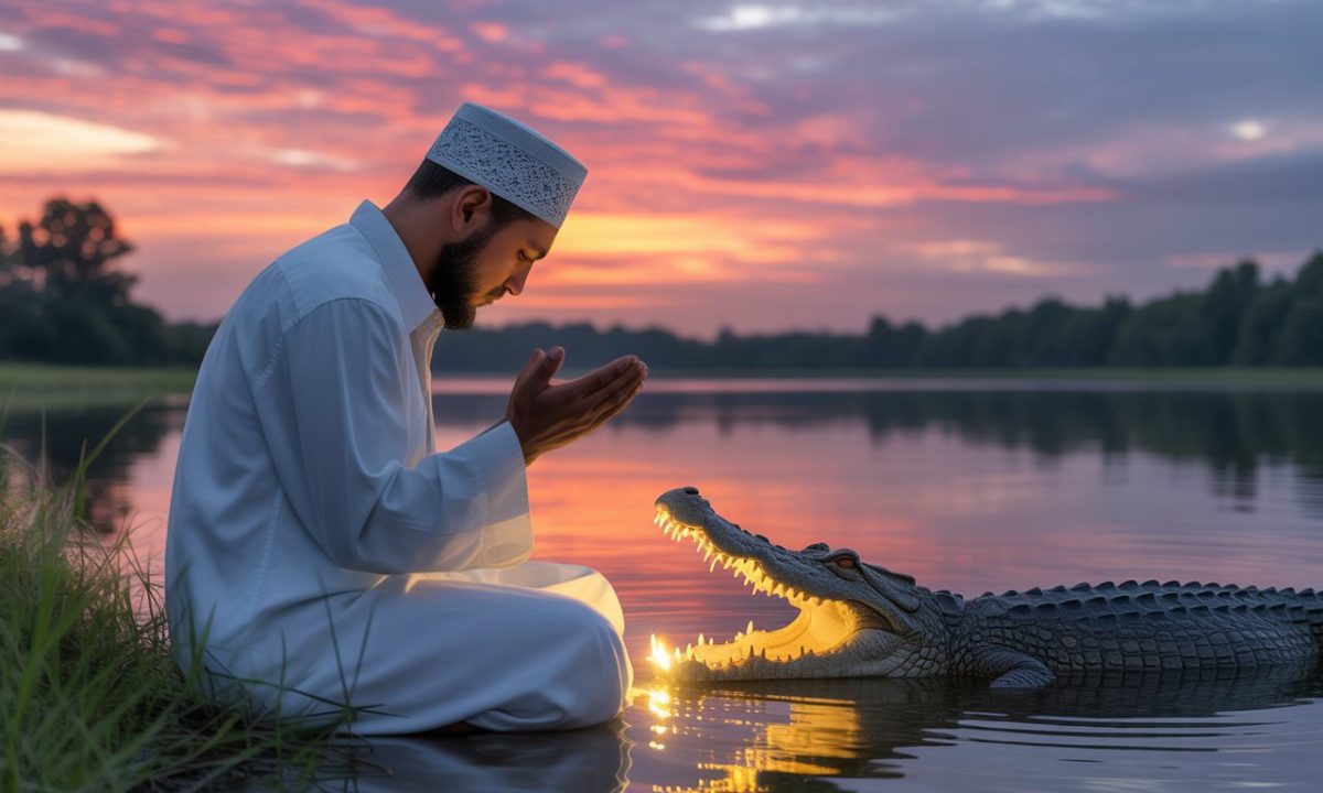 découvrez la signification de rêver de crocodile en islam : symbole d’ennemi caché, appel à la prudence et à la recherche de la protection divine contre les dangers.