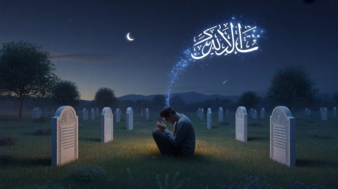 découvrez la signification de rêver d'un mort en islam, les messages spirituels de l'au-delà et les invocations recommandées pour honorer les défunts.